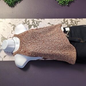 Mossino High Neck Sleeveless Sweater L